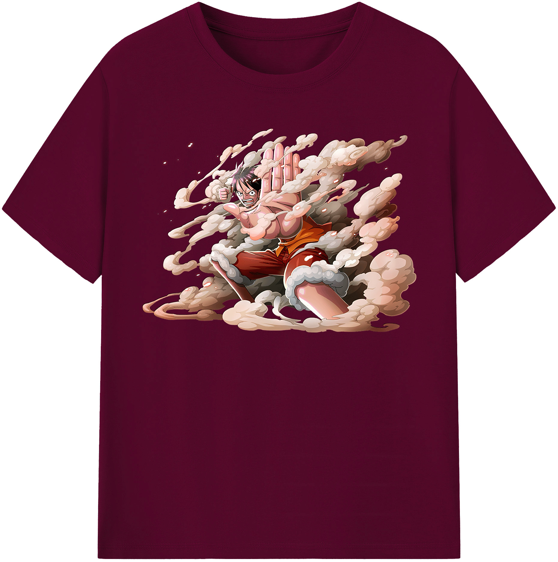 ワンピース モンキー・D・ルフィ ONE PIECE Monkey D. Luffy レディースカジュアルプリントTシャツ（綿100％）